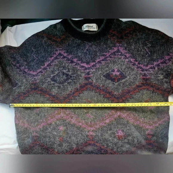 Vintage St.Michael y2k 100% Scottish Wool Crewneck Boxy sz L Sweater Unisex . - Picture 8 of 10